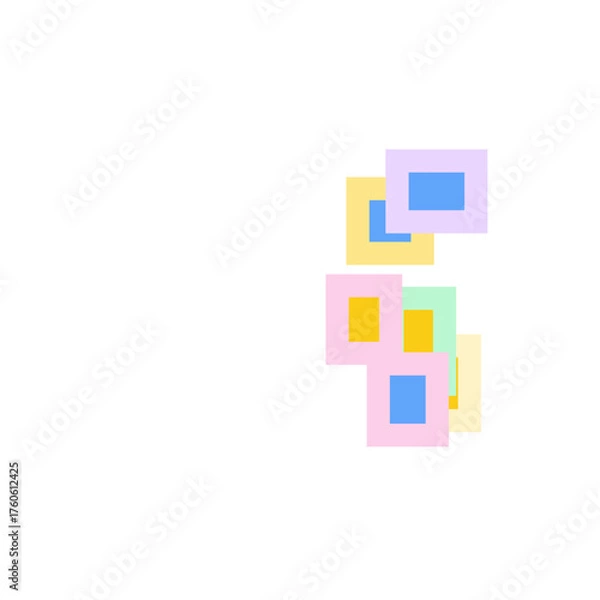 Fototapeta Icons Duotone Window Art Glassmorphism