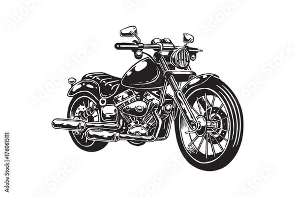 Obraz motorcycle isolated on white background