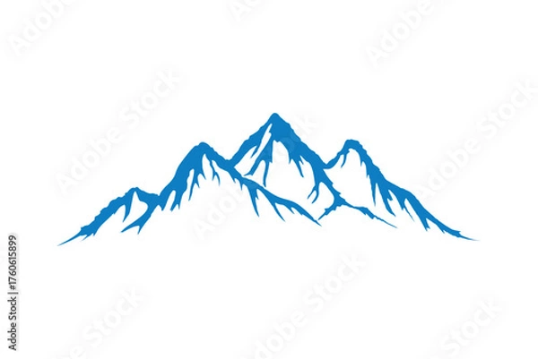 Obraz mountain landscape vector file on isolated white background