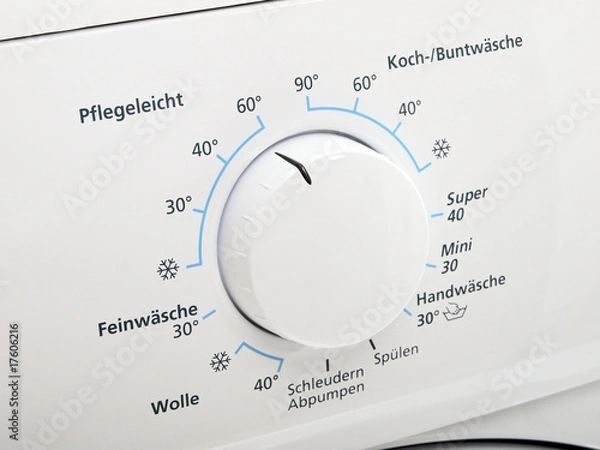 Fototapeta Waschmaschine Programm Einstellen Drehschalter