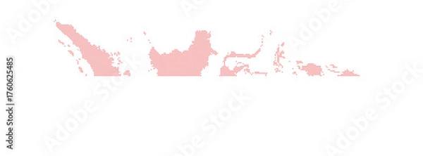 Fototapeta Indonesia dotted halftone map vector Illustration. Southeast Asia Region. Asian Map. Indonesian Map for Business Design Presentation