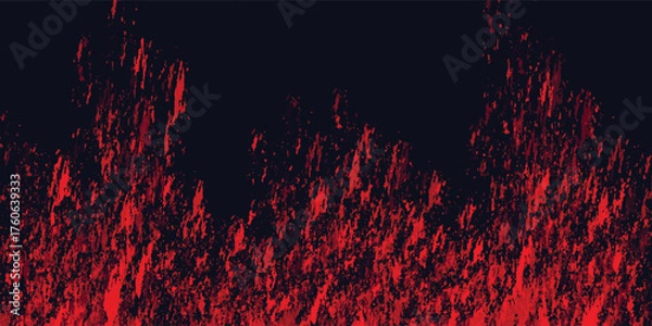 Obraz Gradient with burning fire texture. Dark blue background, modern dotted vector design, red fire texture.