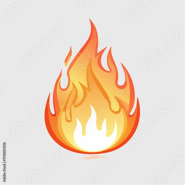 Fototapeta Inferno of Transformation: The Living Fire Representing Strength, Renewal, and the Everlasting Dance of Heat and Light
