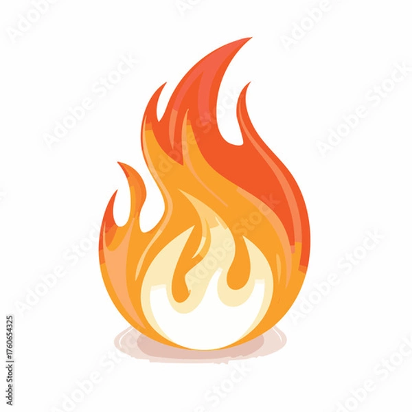 Fototapeta Inferno of Transformation: The Living Fire Representing Strength, Renewal, and the Everlasting Dance of Heat and Light
