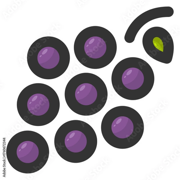 Fototapeta Grapes icon
