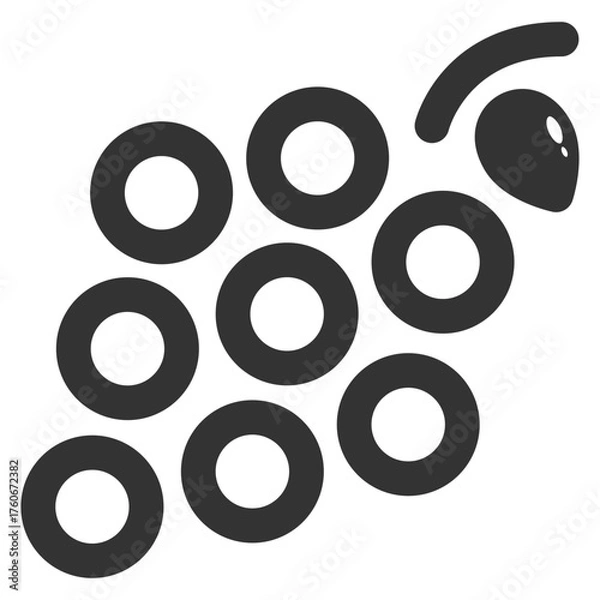 Fototapeta Grapes icon