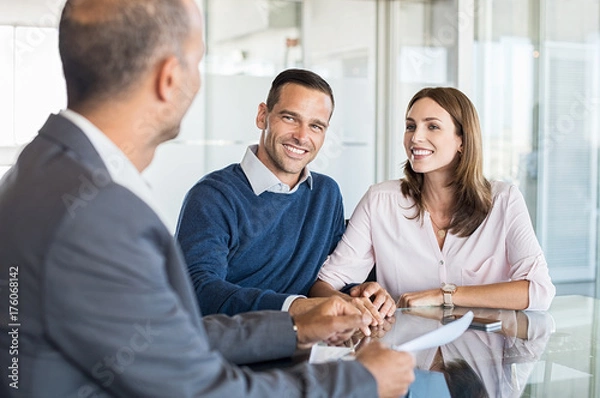 Obraz Biznesmen z klientami