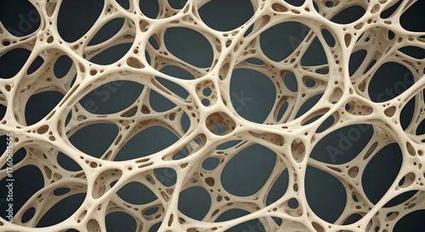 Obraz Abstract 3D Render of Porous Organic Structure