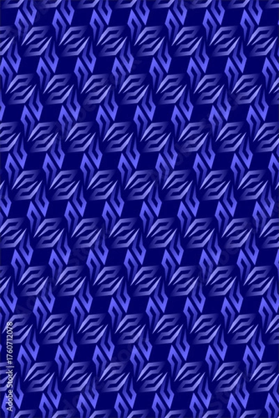 Obraz Captivating abstract geometric pattern in deep blues and purples creating a sophisticated, modern aesthetic for design projects