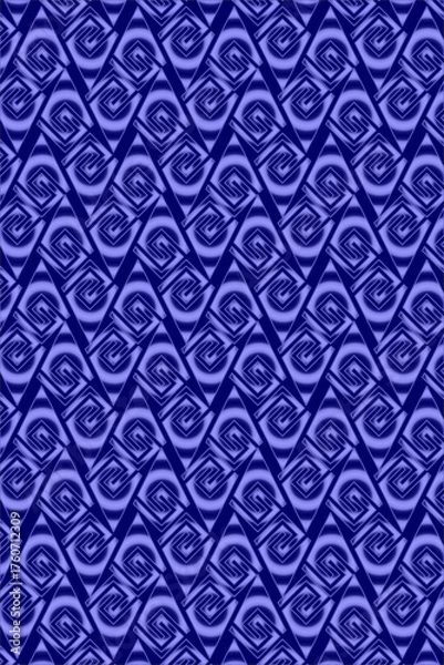 Obraz Dynamic abstract geometric pattern in rich blue tones, perfect for modern design backgrounds and textile applications