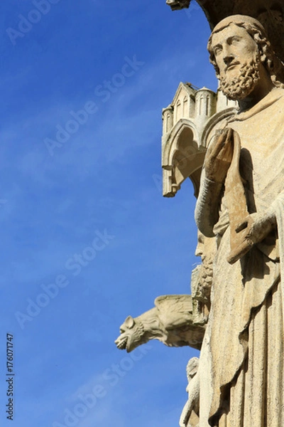 Fototapeta Prophète Aggée. Cathédrale Notre-Dame d'Amiens. Notre-Dame d'Amiens cathedral. Prophet Haggai. Amiens Cathedral. Haggai prophet. Cathédrale Notre-Dame d'Amiens. Notre-Dame d'Amiens cathedral.