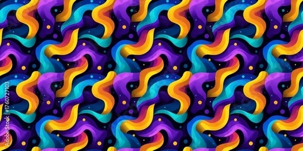 Fototapeta Dynamic Seamless Pattern Sporty Flow