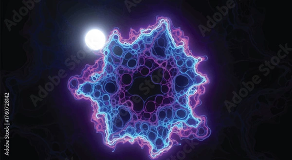 Obraz Abstract portal to another dimension in a dark space