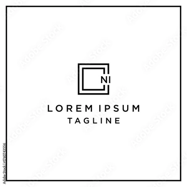 Fototapeta ni square logo