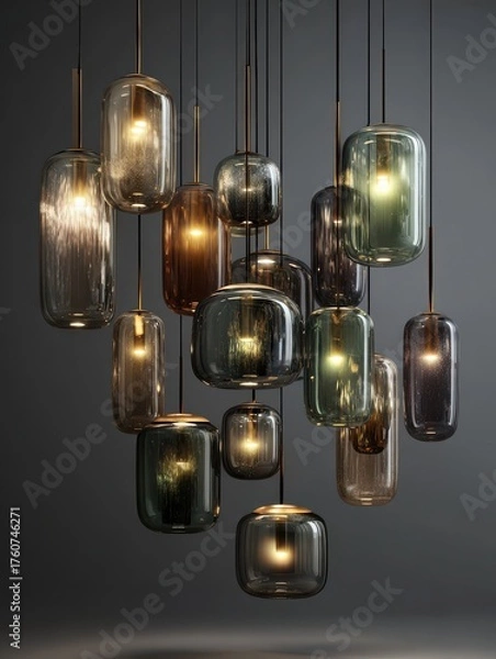 Fototapeta modern pendant lights display