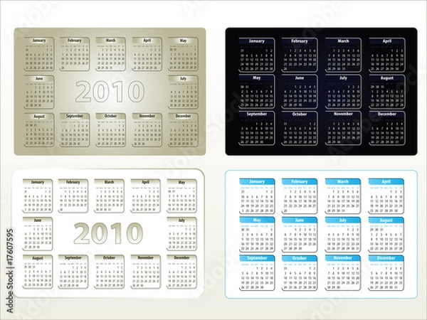 Obraz Calendar 2010- 4 designs