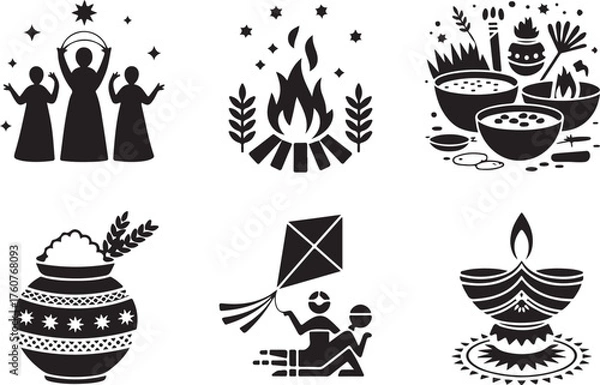 Fototapeta Celebrate Pongal festival traditions and cultural joy