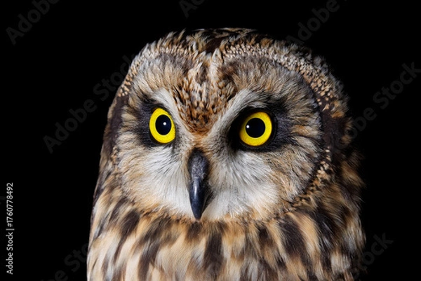 Fototapeta Head of short-eared owl