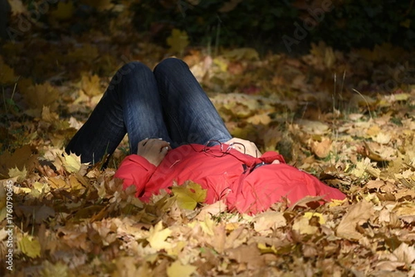 Fototapeta Herbstlaub