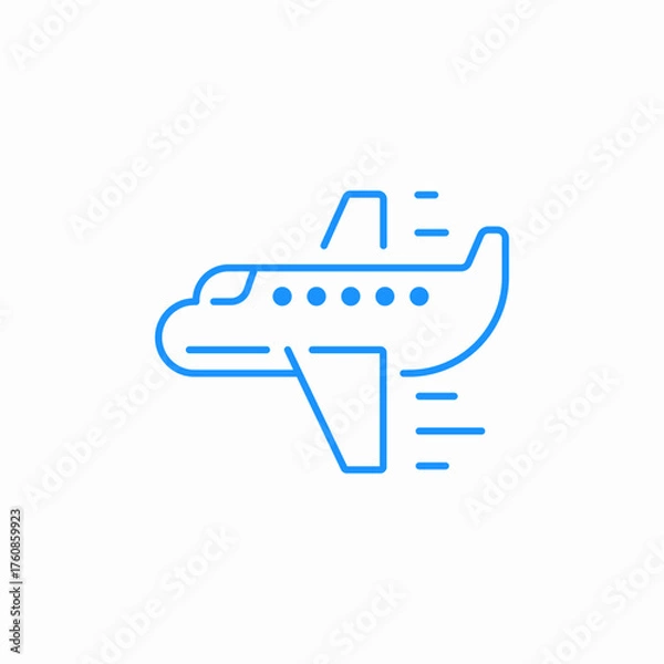 Fototapeta airplane flight icon sign vector