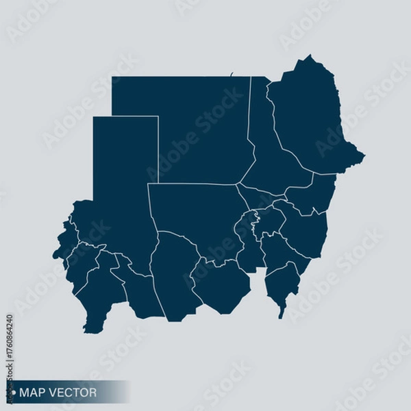 Fototapeta Sudan map
