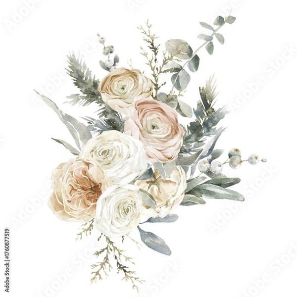 Obraz A white rose flower PNG