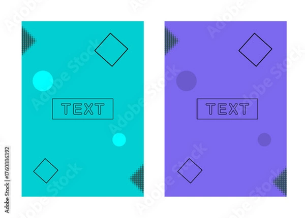 Fototapeta Simple red geometric shape template design, A single, clean red geometric design element, shapes, text, box business template