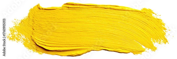 Obraz Bold, vibrant yellow paint stroke