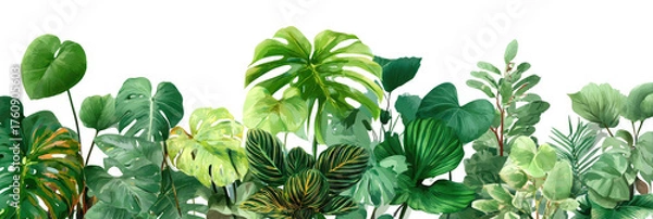Obraz Lush tropical foliage border (2)