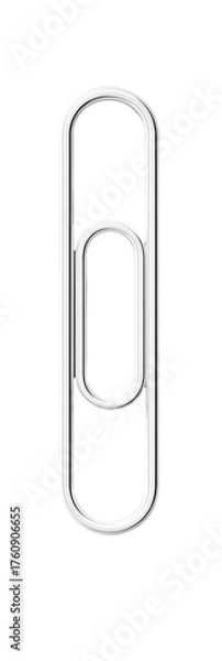 Obraz A stylized, white, vertically oriented,  metal chain link