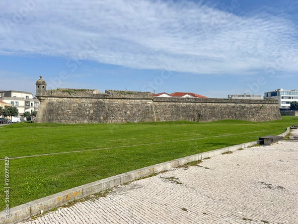 Fototapeta Castle in Povoa de Varzim, Portugal. Built in the early 1700's. It was captured by French troops under Napoleon during the Peninsula War.