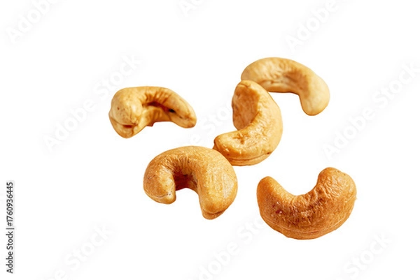 Fototapeta Roasted cashews scattered