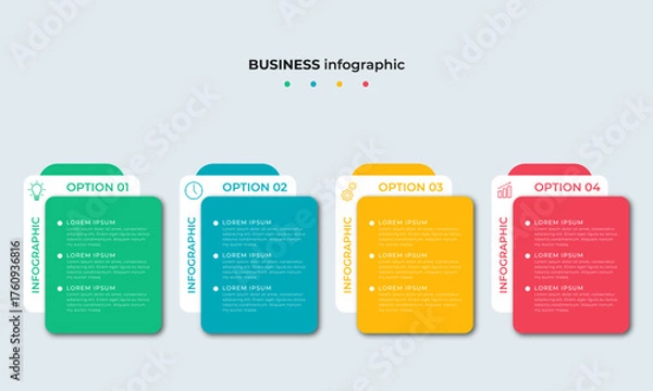 Obraz Steps Timeline Infographics Design Template