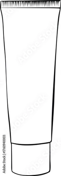 Fototapeta Empty Cosmetic Tube with Cap