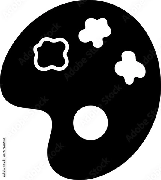 Fototapeta Abstract geometric pattern with vibrant color accents silhouette