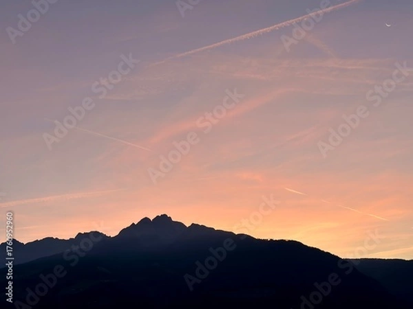 Obraz sunset in the mountains