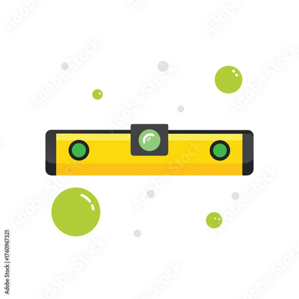 Obraz Spirit Level with Bubbles measuring tool construction