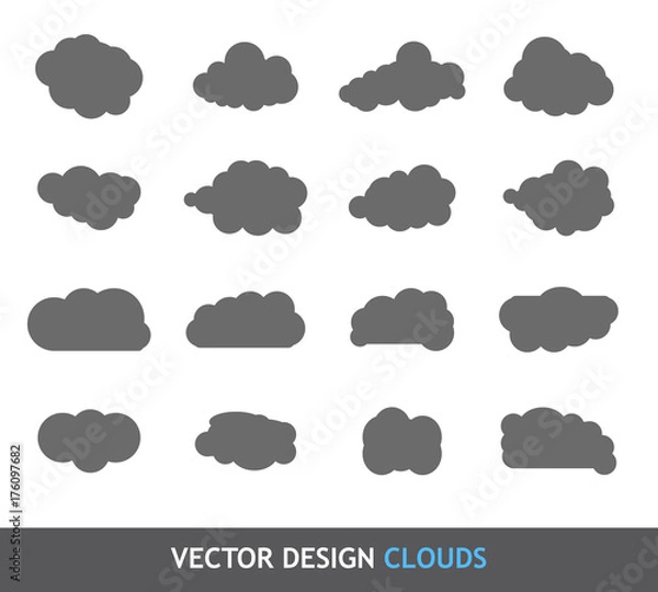 Fototapeta Vector Design Elements. Clouds