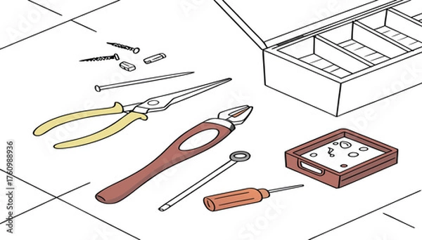 Obraz tools for drawing