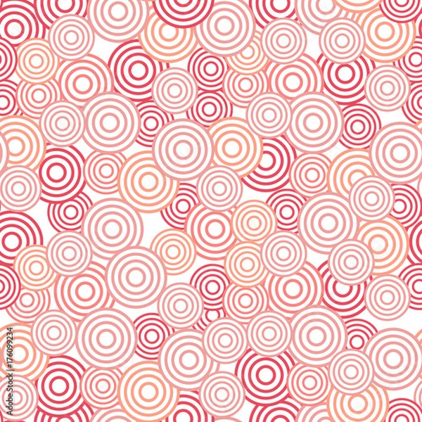 Fototapeta Circle seamless pattern. Seamless circle vector illustration background. Repeating geometric tiles. Concentric circles