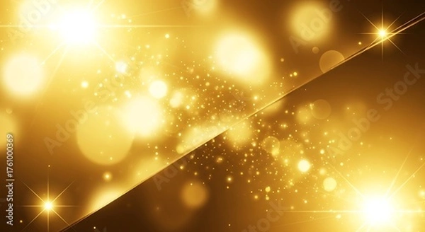 Fototapeta Golden abstract background with light, perfect for adding a touch of luxury