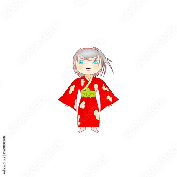 Fototapeta Chibi Kimono
