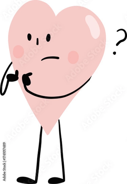 Fototapeta illustration of heart cute cartoon why me png file