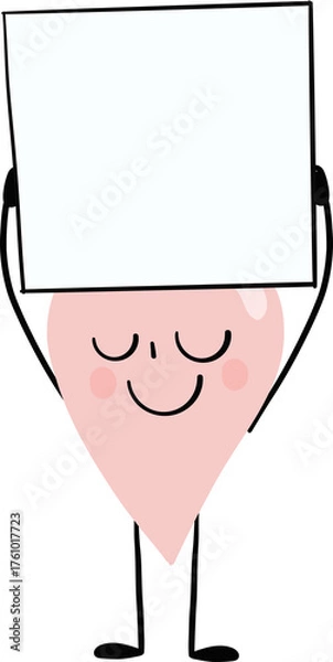 Fototapeta illustration of heart cute cartoon whole the big paper png file