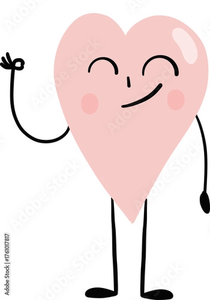 Fototapeta illustration of heart cute cartoon png file