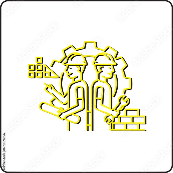 Fototapeta Industrial engineering and construction concept 