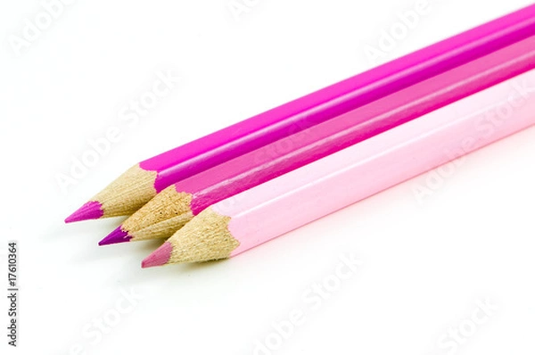 Obraz Three pink pencils