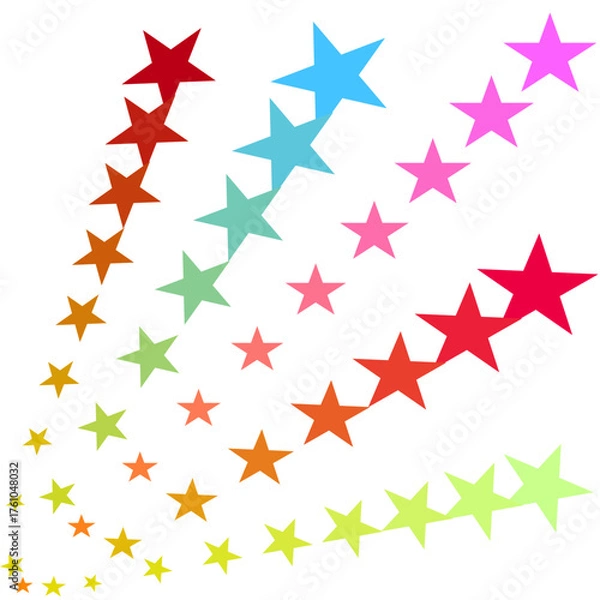 Obraz colorful stars on white