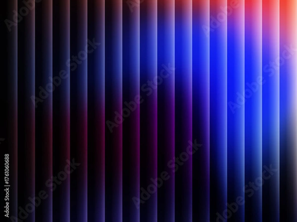 Obraz Dark Vertical Stripes Gradient Background Black Blue Red Style Abstract Pattern Texture