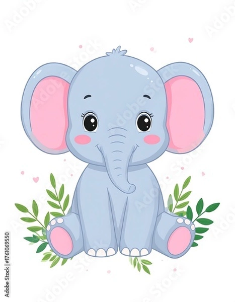 Obraz Cute elephant illustration